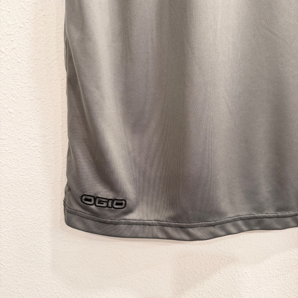 OGIO Golf Polo Shirt Mens Large Gray Moisture Wicking Performance Athletic Tech - Picture 6 of 7